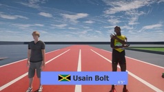 IA: Así sería la carrera de 100 metros entre un 'mortal' y el 'extraterrestre' Bolt