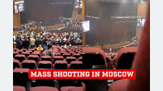 Subjects armed with machine guns break into a concert hall in Moscow