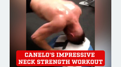 Canelo lvarez shocks fans with unusual neck strength workout