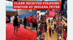 Caitlin Clark receives standing ovation as she is officially welcomed to Indiana Fever of the WNBA