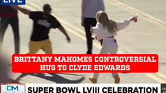 Brittany Mahomes special hug to Clyde Edwards sparks controversy