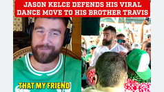 Jason Kelce defends his viral dance move to his brother Travis