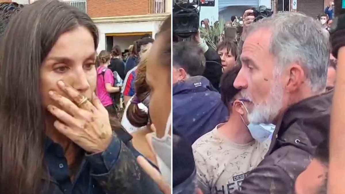 Intentan agredir y tiran barro a la comitiva Real en su visita a Paiporta
