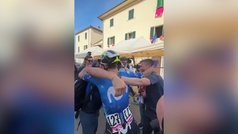 As fue la loca celebracin de Pelayo Snchez tras ganar etapa en el Giro