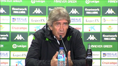 Pellegrini lamenta la sanción al Betis: "En el fútbol nunca hay que dar ventaja"