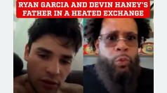 Ryan Garcia confronts Devin Haney's father over doping scandal in heated exchange