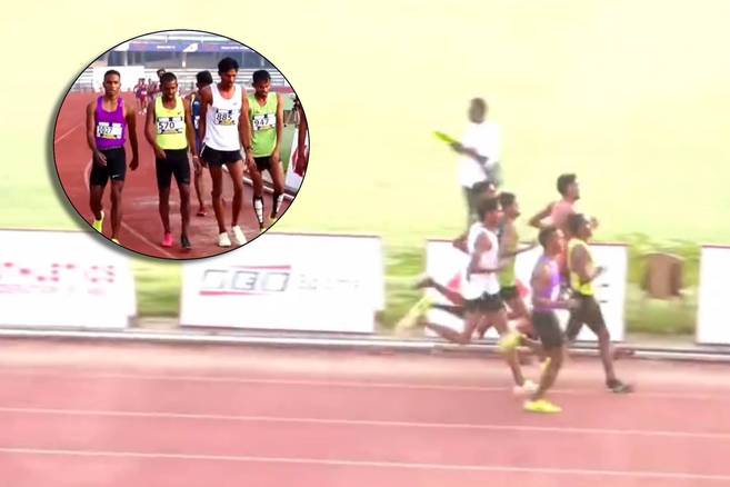 La surrealista imagen de seis atletas indios intentando ¡no ganar! una carrera de 5000... ¿por miedo al control antidopaje?