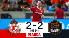 Los diablos estarn en octavos de final | Toluca (5) 2-2 (4) Houston | Goles y jugadas | Leagues Cup