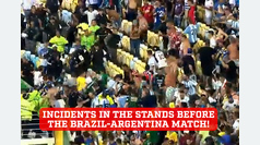 Incidents in the stands before the start of the Brazil-Argentina match at Maracana!