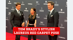 Tom Brady poses with elegance and style on the red carpet of the Laureus Awards