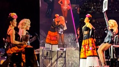 Madonna sube al escenario a Salma Hayek vestida de Frida Kahlo durante ltimo concierto en CDMX