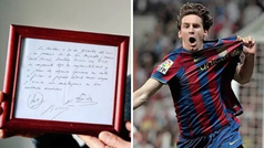 A subasta la servilleta con el primer contrato de Messi: precio de salida de... 350.000 euros!!