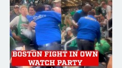Boston Celtics fans big fight in own watch party