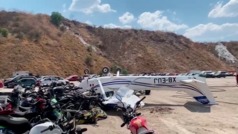 Edomex: Se desploma avioneta y cae en un depsito de coches en Atizapn de Zaragoza