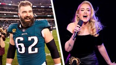 Jason Kelce interrumpe concierto de Adele en Las Vegas gritando: "Eagles!"