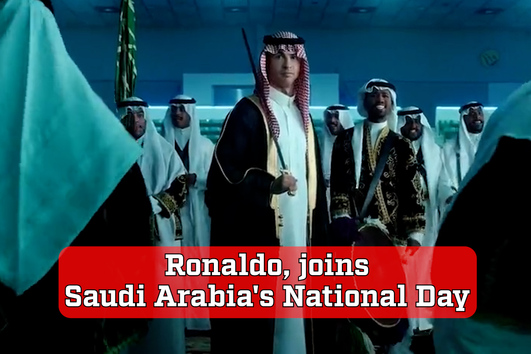 Cristiano Ronaldo joins in Saudi National Day celebrations with sword in hand