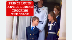 Prince Louis causes a stir with Princess Charlotte at Trooping the Colour