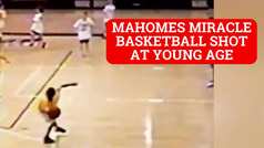Rare footage of Patrick Mahomes miracle full court basketball shot when he was a little kid
