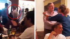 Marcelo Ebrard es despedido de restaurante en Guadalajara con gritos de "Fuera Morena!"