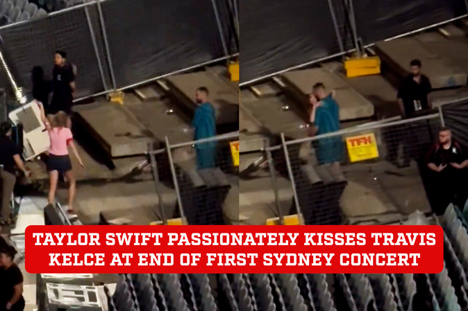 Taylor Swift and Travis Kelce share passionate kiss after show in Sydney |  Marca