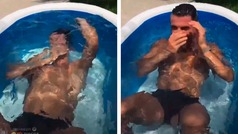 Cristiano Ronaldo se hace viral en instagram tras intentar aguantar la respiracin bajo el agua