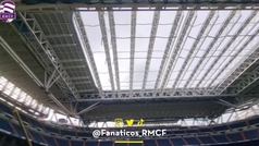 Impresiona el espectacular aspecto del nuevo Bernabéu con el techo cerrado