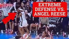 Indiana Fever guard Angel Reese out of bounds with extreme defense