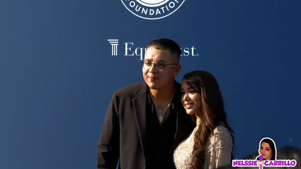 Julio Urías and Daisy Perez attend the Los Angeles Dodgers in