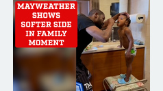 Floyd Mayweather shows a softer side in heartwarming family moment