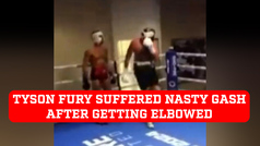 Tyson Fury suffered nasty gash after getting elbowed right in the face during sparring