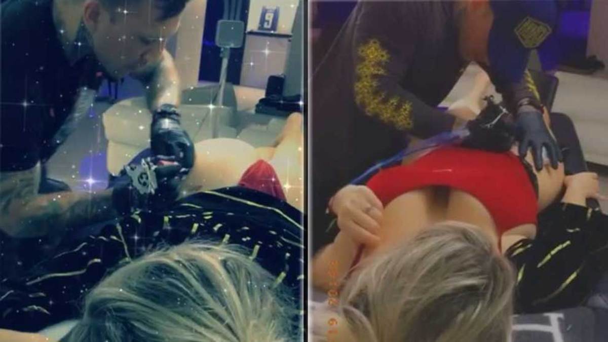 Making Of: Wanda Nara desnuda sus últimos tatuajes en el culo y en la ingle