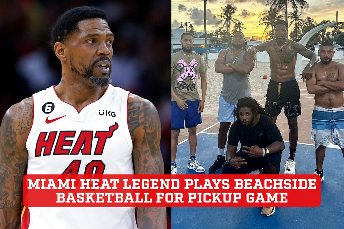 Udonis Haslem, Miami Heat icon, takes to the beach for spontaneous street  ball adventure