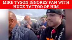 Mike Tyson ignores a fan with a huge tattoo of him and denies him a picture