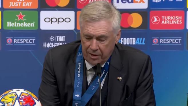 أنشيلوتي يمنح ريال مدريد العلامة الكاملة بعد الفوز بدوري أبطال أوروبا ويشيد بالجودة والإدارة