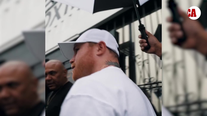 ¡Así fue el entrenamiento público del Canelo!