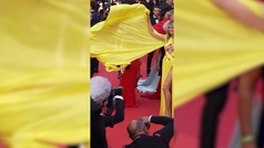 El descuido de Heidi Klum con su vestido en Cannes