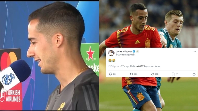 La explicación de Lucas Vázquez a su enigmático tuit: "No tenía nada que ver"