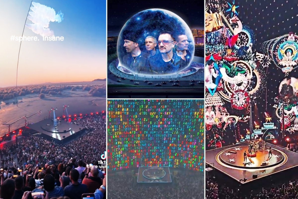 U2 deslumbra en The Sphere en Las Vegas, escenario que es una locura