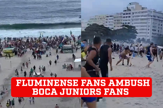 Fluminense fans ambush Boca Juniors fans and a pitched battle breaks out just days before Libertadores Final