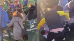 Lamentable pelea entre padres en un partido de cadetes en Cataluña
