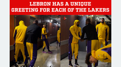 LeBron James reveals the unique way he greets each of his Lakers teammates before an NBA game