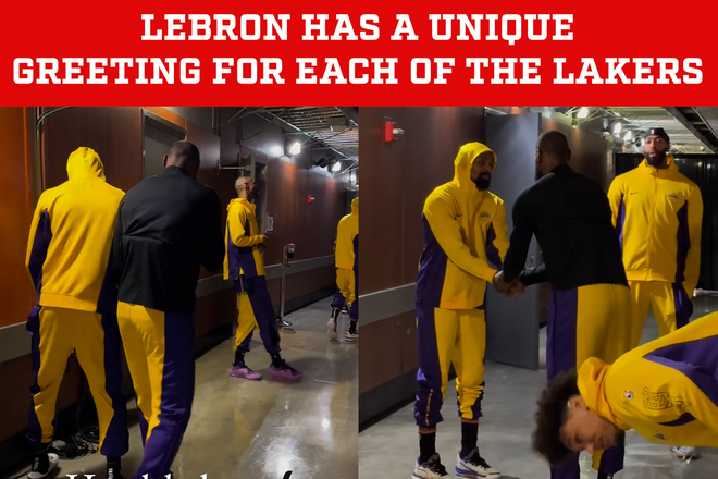 LeBron James reveals the unique way he effusively greets each of his Lakers  teammates | Marca