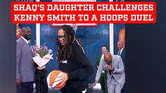 Shaquille O'Neal's daughter challenges Kenny Smith to a "made or miss" showdown