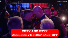 Close to a fight! Tyson Fury vs Oleksandr Usyk had an aggressive first face off