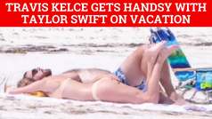 Travis Kelce se pone manos a la obra con Taylor Swift en unas vacaciones en Bahamas.