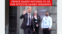 Prince Harry returns to UK for Invictus Games ceremony