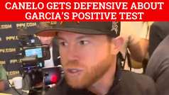 Canelo Alvarez gets defensive with reporter who asked about Ryan Garcia positive test