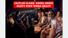Caitlin Clark and Angel Reese party at nightclub after WNBA Draft