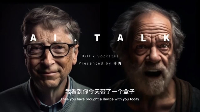 AI-generated fictitious chat between Bill Gates and Socrates sparks a debate