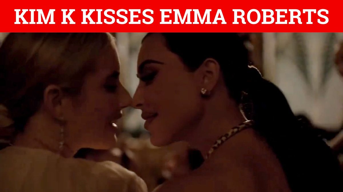 Kim Kardashian steals kiss from Emma Roberts in racy American Horror Story  trailer